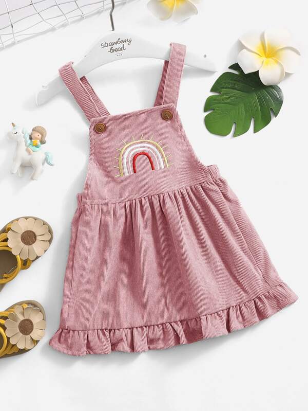 Vestido para bebé niña de pana