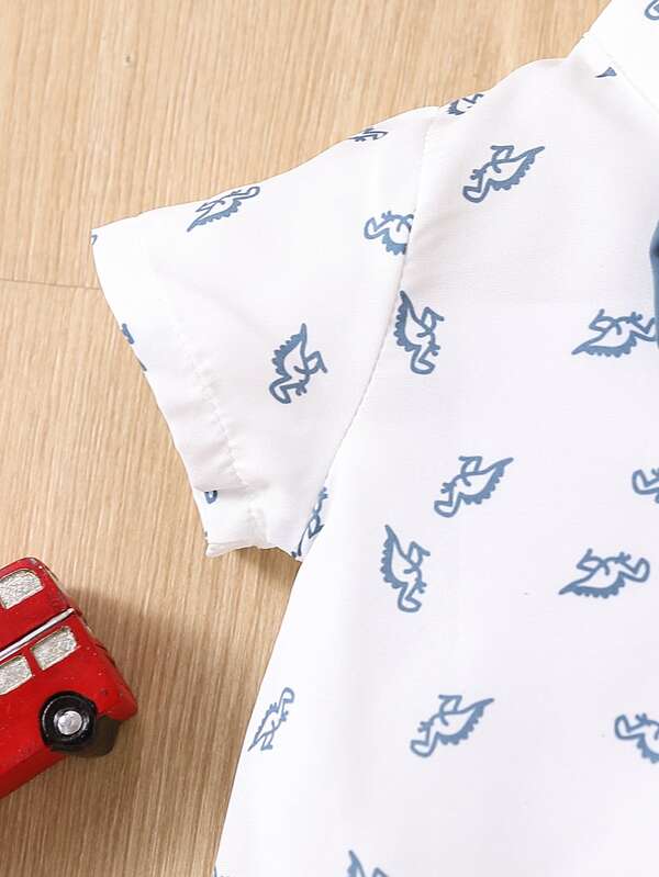 Conjunto de 2 piezas para bebé niños, body y shorts con tirantes