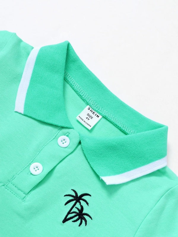 Conjunto de 2 piezas para niños pequeños, chemise y shorts