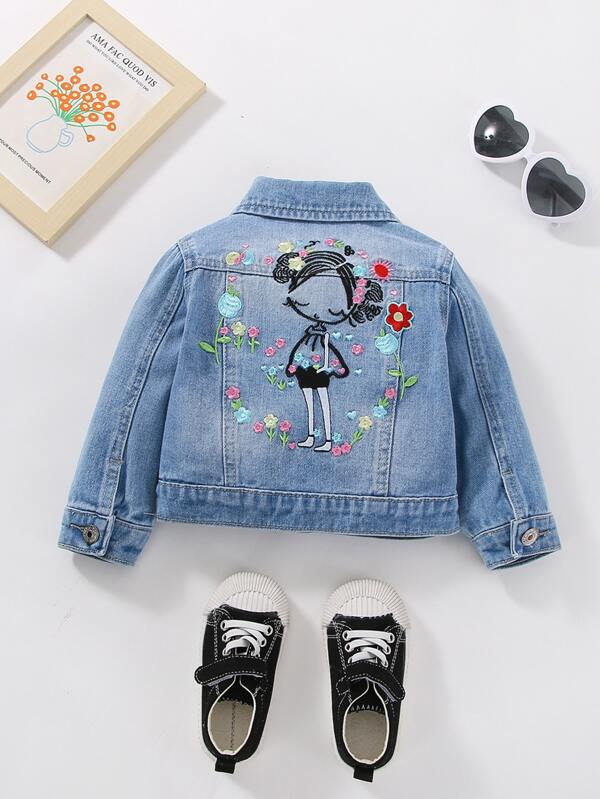Chaqueta denim para bebé niña