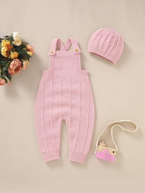 Set de 3 piezas para bebé niña, braga, gorro y toalla