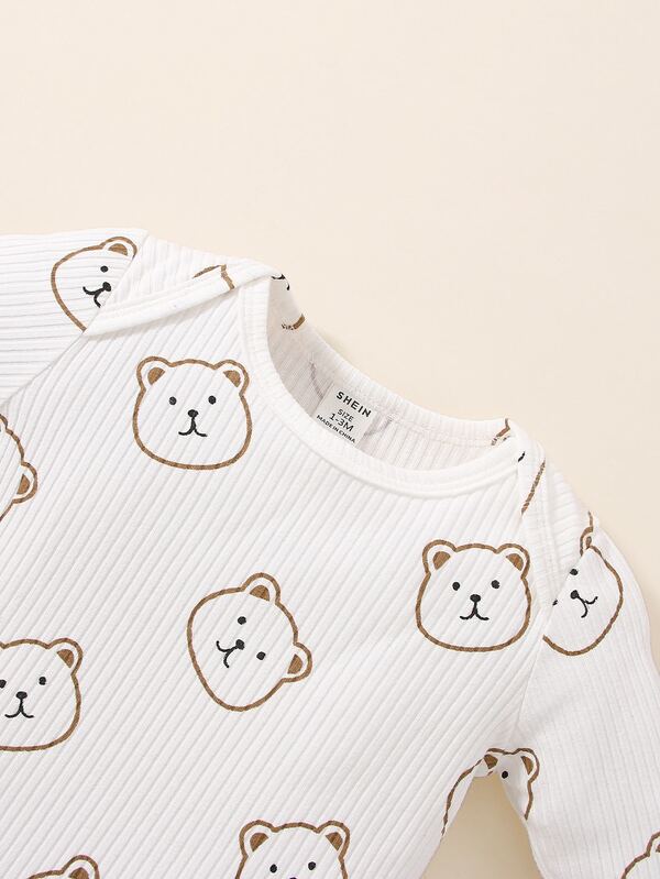 Conjunto de 2 piezas para bebé niño, body y overall