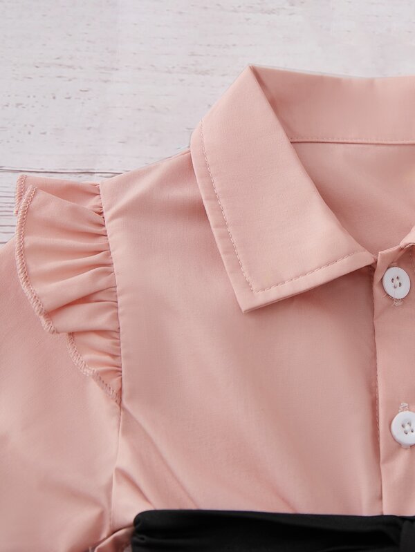 Conjunto de 2 piezas para bebé y niñas pequeñas, camisa y pantalón