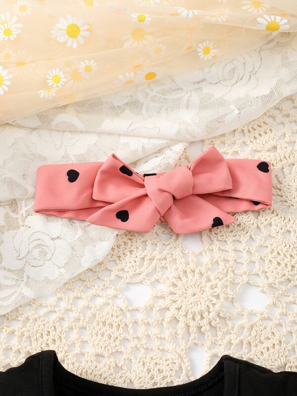 Set de 3 piezas para bebé y niñas pequeñas, franela, short y diadema