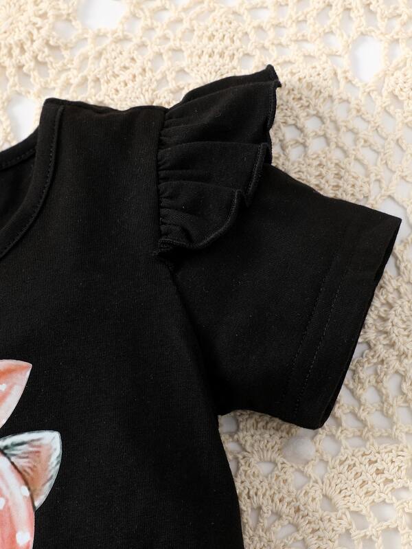 Set de 3 piezas para bebé y niñas pequeñas, franela, short y diadema