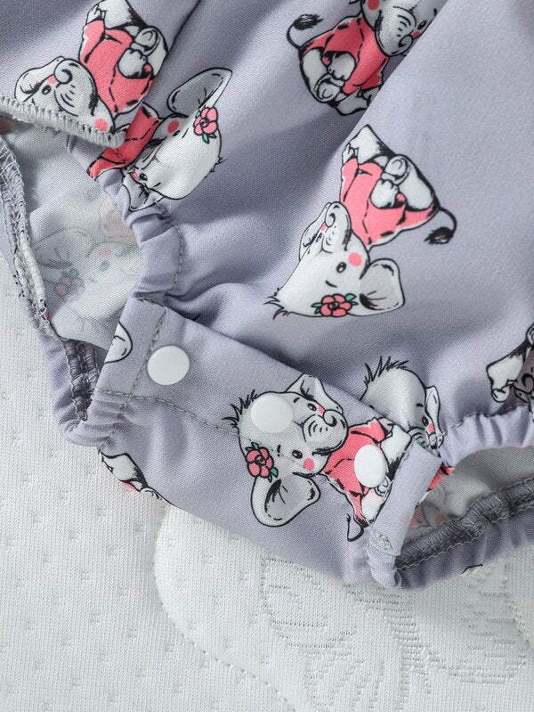 Conjunto de 3 piezas para bebé, body, braga y diadema