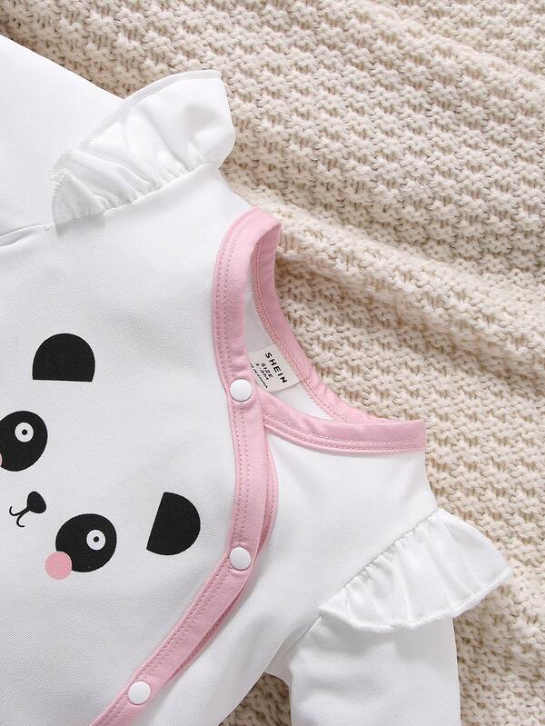 Enterizo oso panda para bebé niña