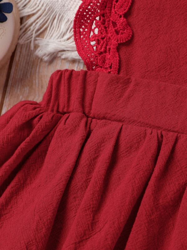 Set de 2 piezas para bebé niña, vestido y lazo