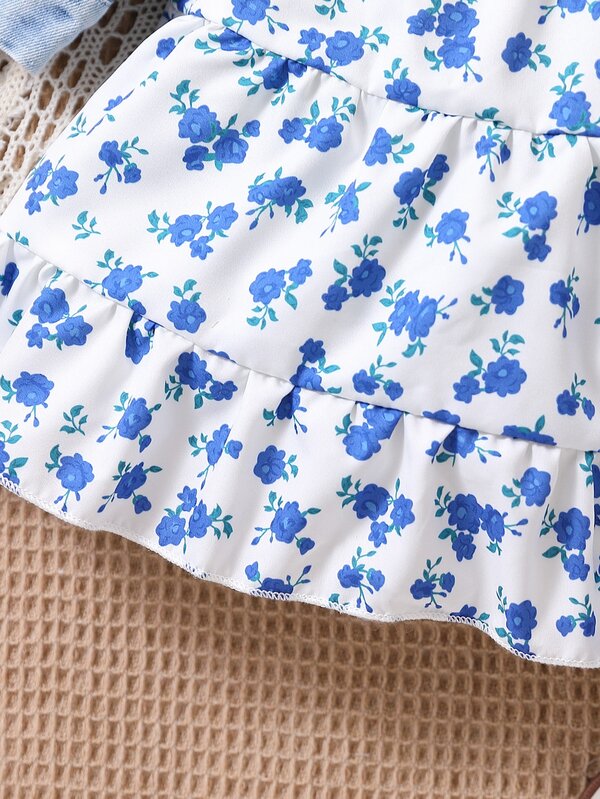 Conjunto de 2 piezas para bebé y niñas pequeñas, vestido y chaqueta