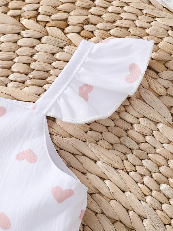 Conjunto de 2 piezas para bebé niña, body y short