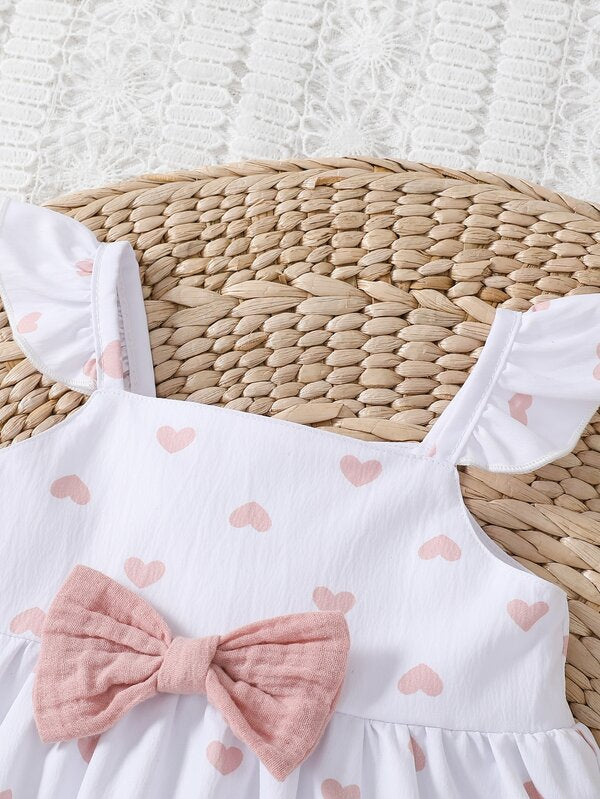Conjunto de 2 piezas para bebé niña, body y short