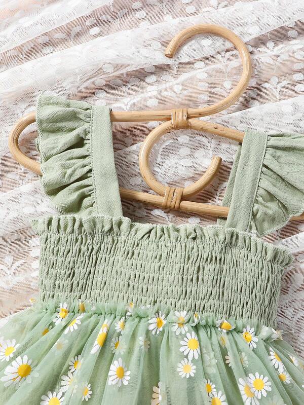 Set de 2 piezas para bebé niña, body con falda y sombrero