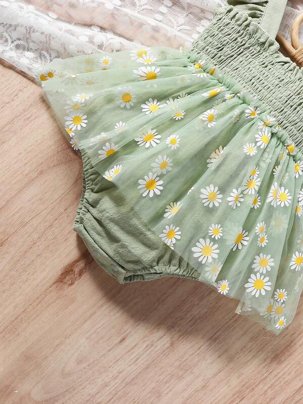 Set de 2 piezas para bebé niña, body con falda y sombrero