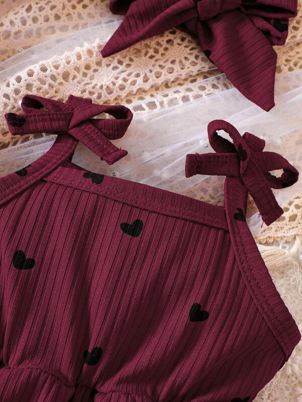 Set de dos piezas para bebé pequeña, braga y lazo