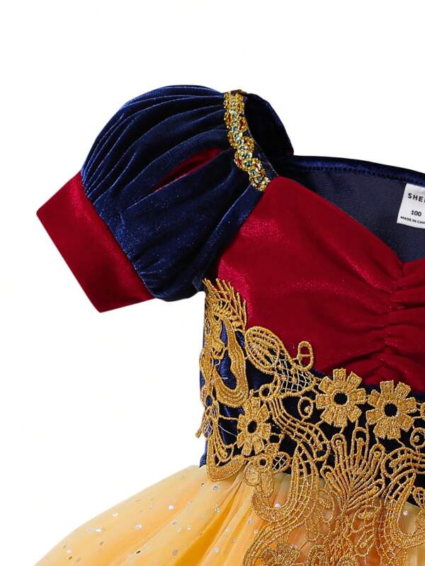 Vestido estilo Blancanieves para niñas pequeñas