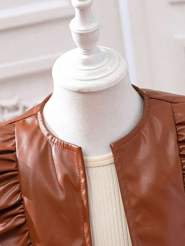 Conjunto de 2 piezas para niñas pequeñas, vestido y chaqueta