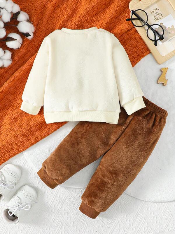 Conjunto de 2 piezas para bebé y niños pequeños, sweater y mono
