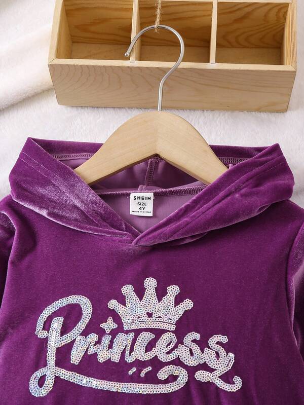 Conjunto de 2 piezas para niñas pequeñas, sweater y joggers