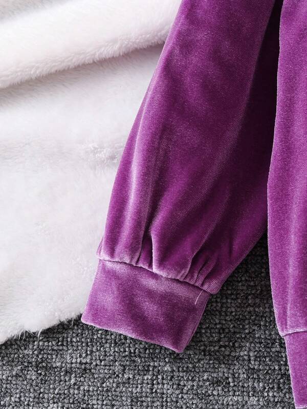 Conjunto de 2 piezas para niñas pequeñas, sweater y joggers