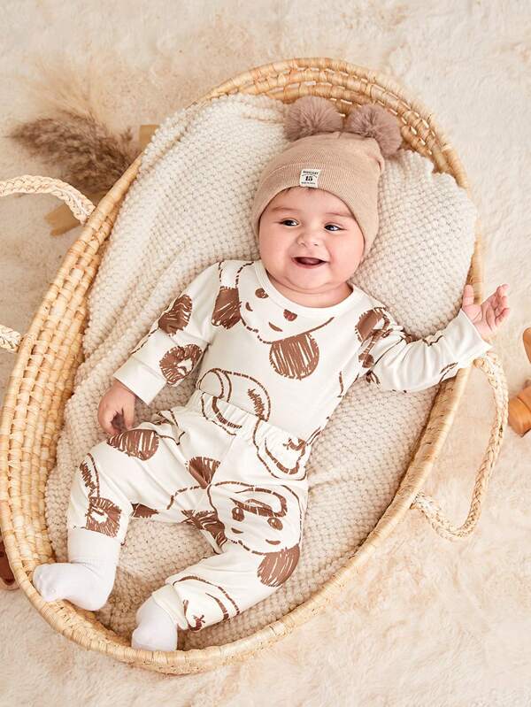 Conjunto de 2 piezas para bebé niño, sweater y mono