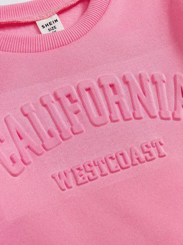 Conjunto de 2 piezas para niñas pequeñas, sudadera y joggers deportivo