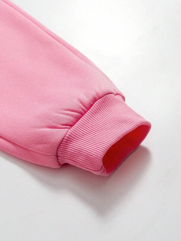 Conjunto de 2 piezas para niñas pequeñas, sudadera y joggers deportivo