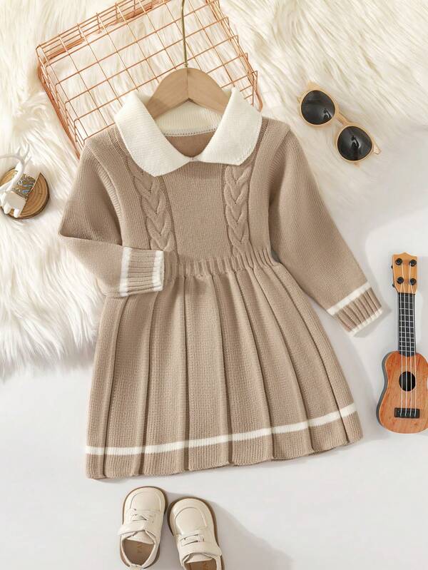 Vestido de punto para bebé y niñas pequeñas