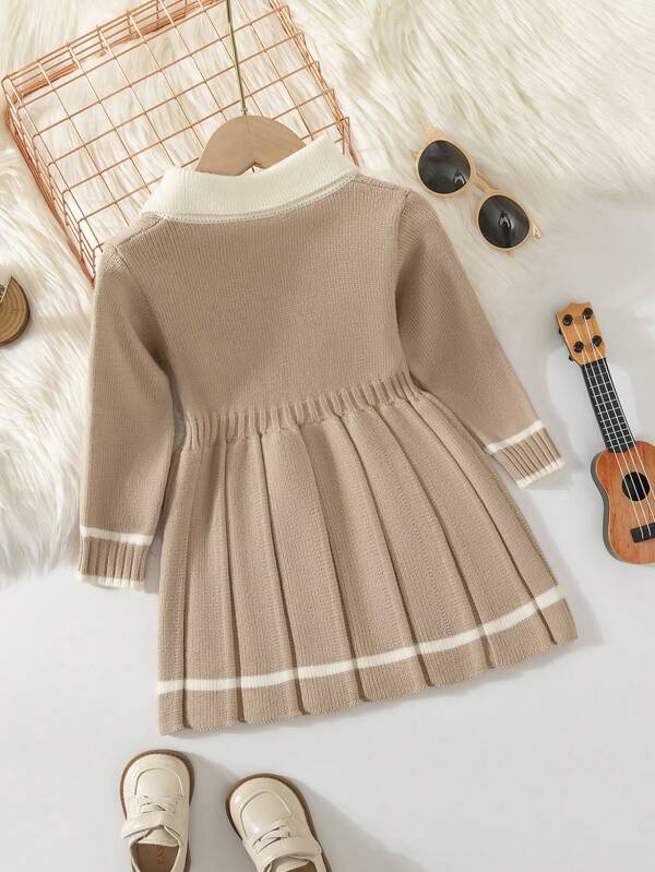 Vestido de punto para bebé y niñas pequeñas
