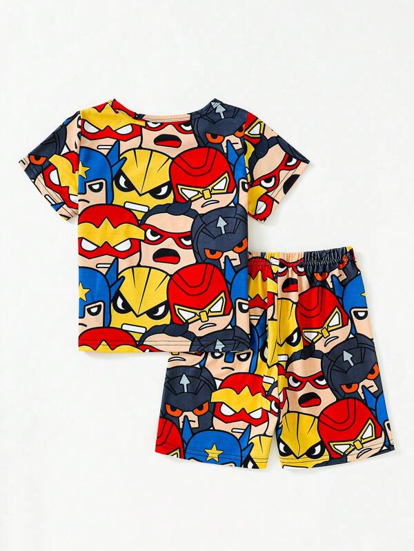 Conjunto de 2 piezas para niños pequeños, franela y shorts