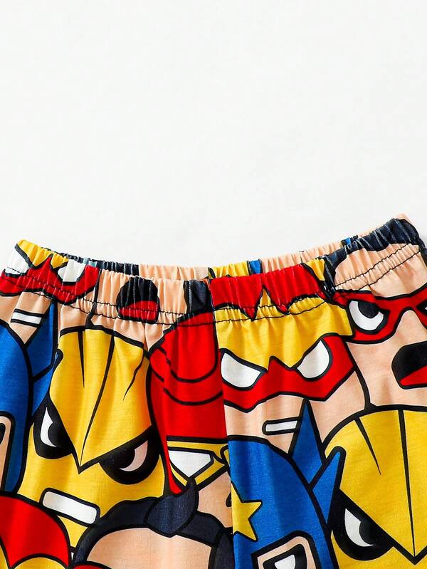 Conjunto de 2 piezas para niños pequeños, franela y shorts