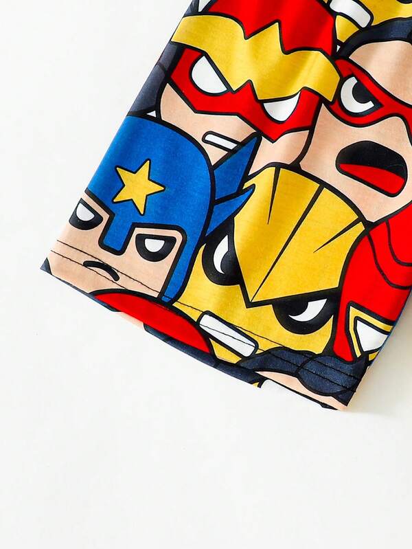 Conjunto de 2 piezas para niños pequeños, franela y shorts