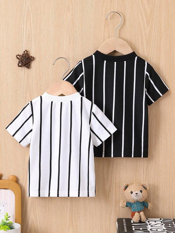 Set de 2 franelas para bebé y niños pequeños