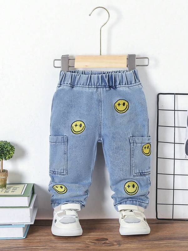 Pantalón de caritas para bebé y niño pequeño