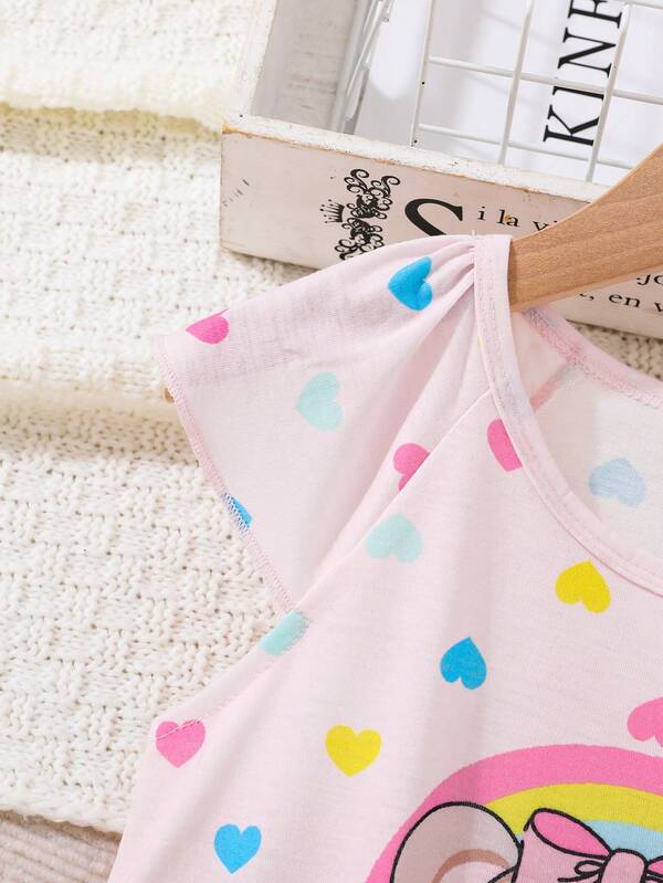 Vestido de pijama con oso para niña pequeñas