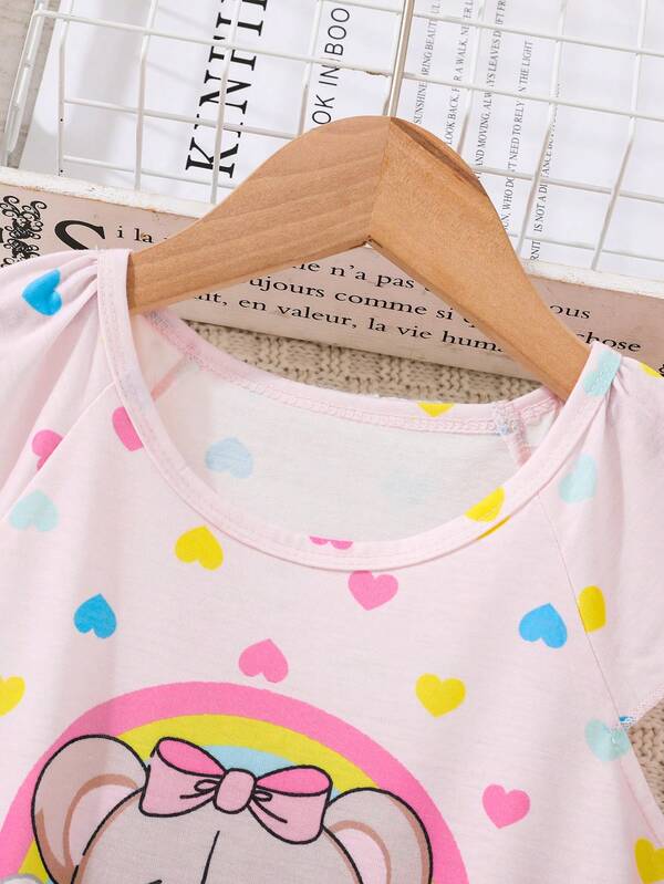 Vestido de pijama con oso para niña pequeñas