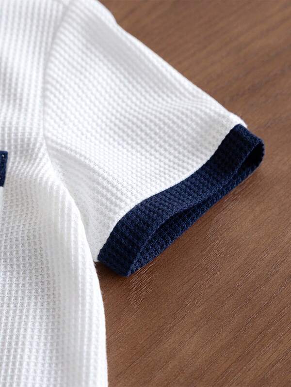 Conjunto de 2 piezas para niños pequeños, camisa y shorts