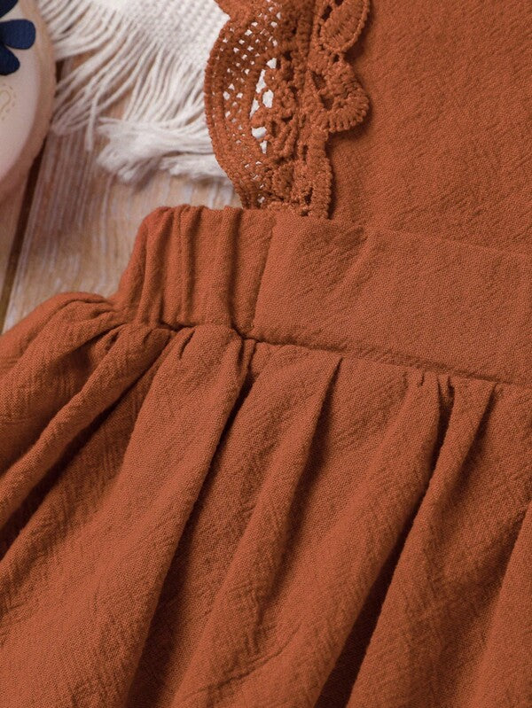 Set de 2 piezas para bebé niña, vestido y lazo