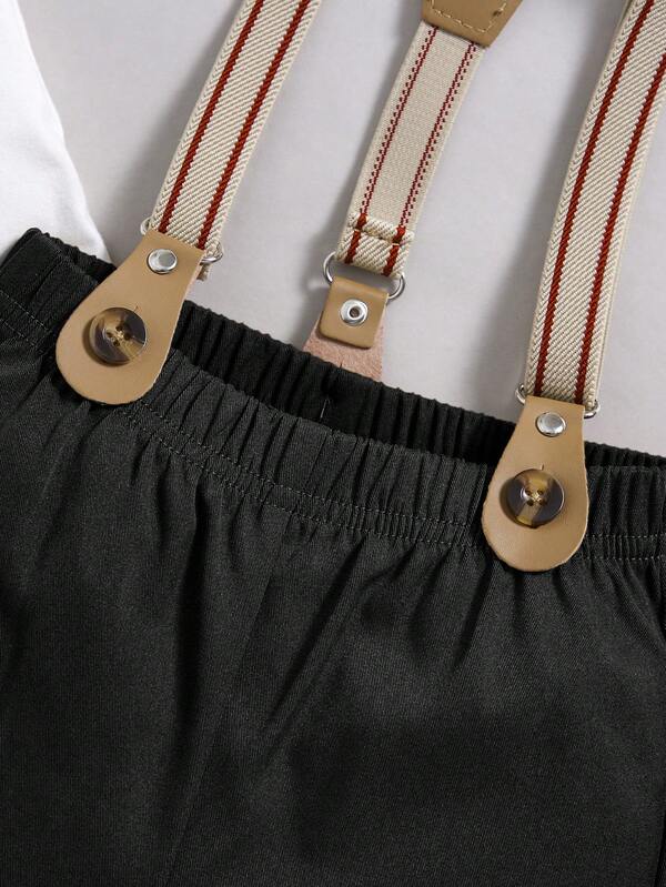 Conjunto de 2 piezas para bebé y niños pequeños, body y overall