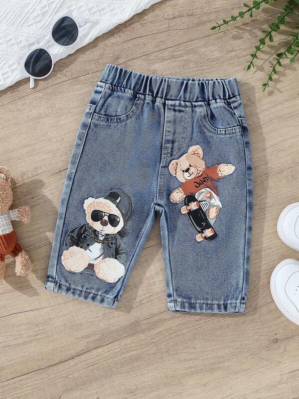 Pantalón con estampados de osos para bebé y niño pequeño