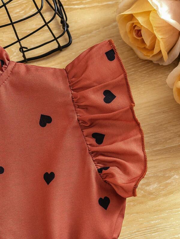 Conjunto de 2 piezas para niñas pequeñas, blusa y leggins