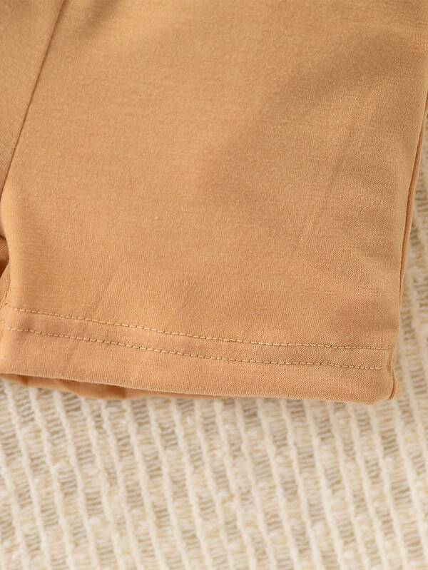 Conjunto de 2 piezas para bebé y niños pequeños, franela y shorts