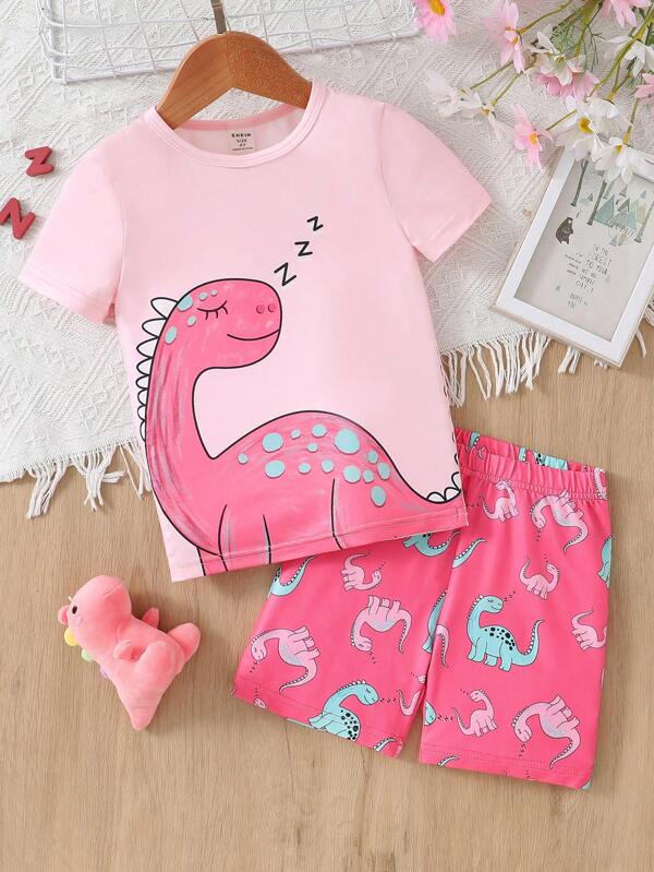Conjunto pijama de 2 piezas para bebé y niñas pequeñas, franela y short
