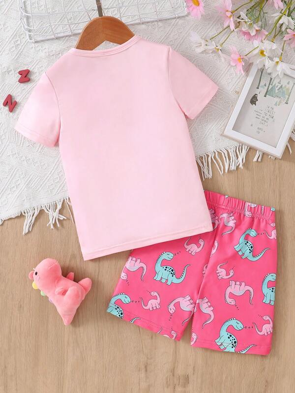 Conjunto pijama de 2 piezas para bebé y niñas pequeñas, franela y short