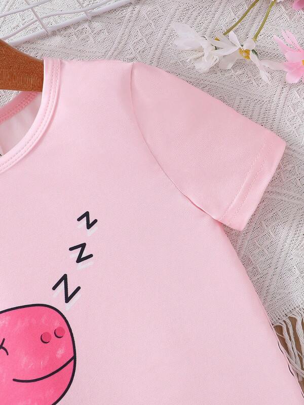 Conjunto pijama de 2 piezas para bebé y niñas pequeñas, franela y short