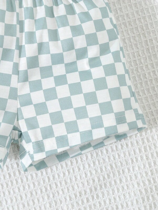 Conjunto de 2 piezas para bebé niño, body y shorts