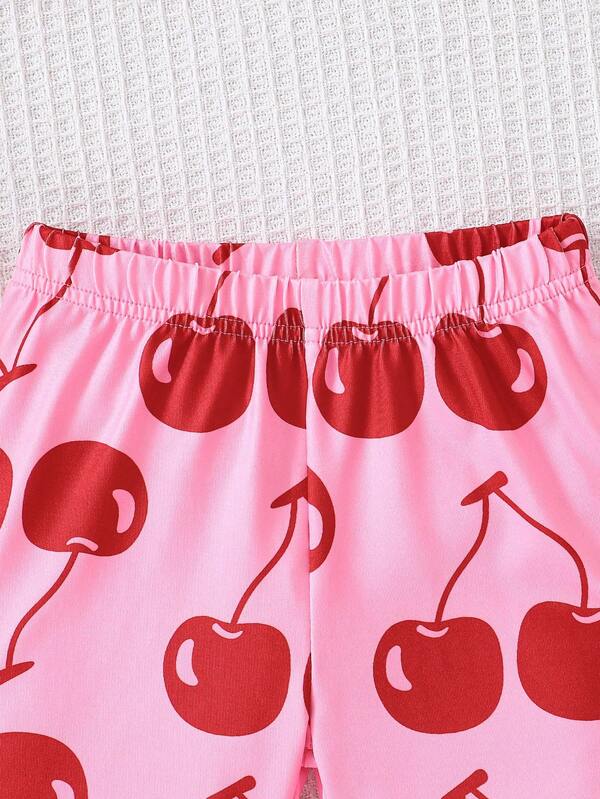 Conjunto de 2 piezas para niñas pequeñas, franela y short