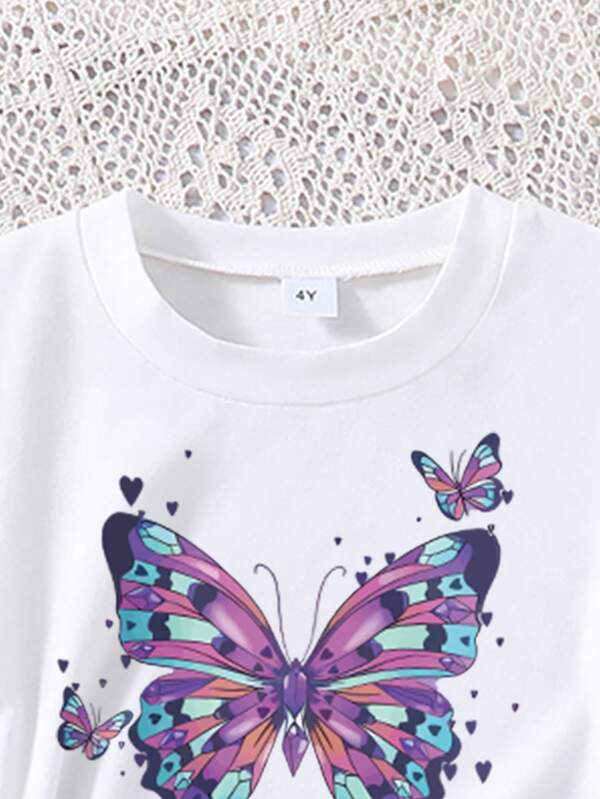 Conjunto de 2 piezas para niñas pequeñas, franela y falda