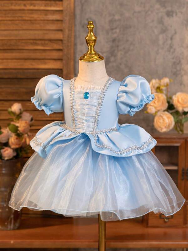 Vestido de princesa Cenicienta para bebé y niñas pequeñas