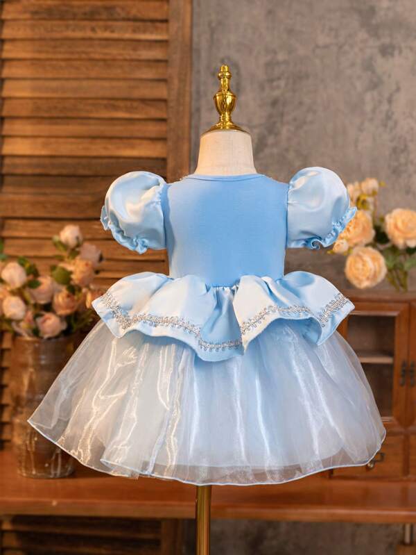 Vestido de princesa Cenicienta para bebé y niñas pequeñas