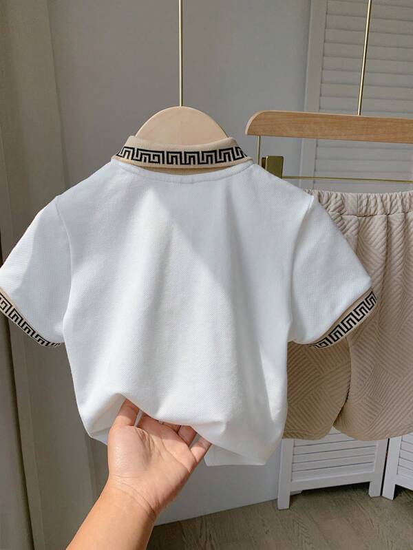 Conjunto de 2 piezas para bebé y niños pequeños, chemise y shorts